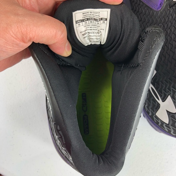 Cleats Under Armour Clutch Fit Purple Size 16 - Picture 7 of 8